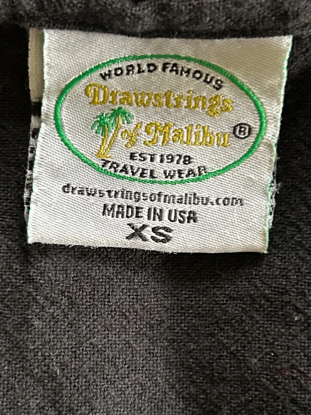 Drawstrings of Malibu black all cotton tank size XS - Picture 3 of 4